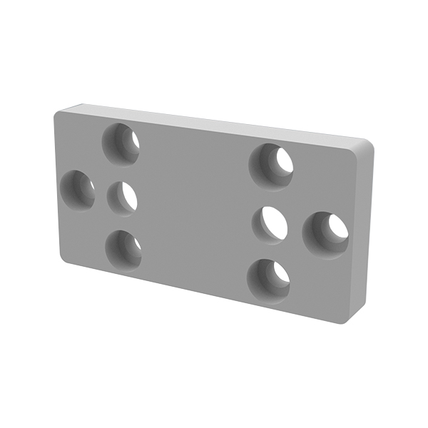 Piastra di fissaggio per profili in alluminio 40x80