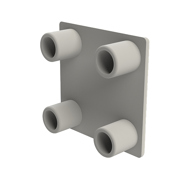 Tappo chiusura grigio per profilo in alluminio 30x30