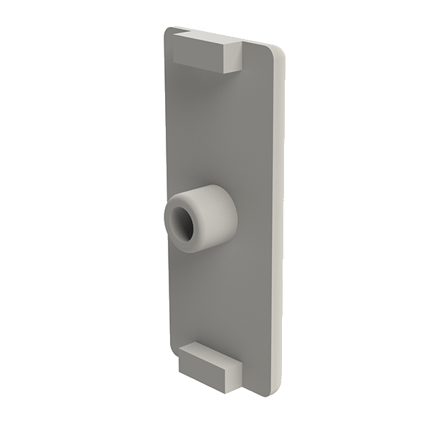 Tappo chiusura grigio per profilo in alluminio 13x30