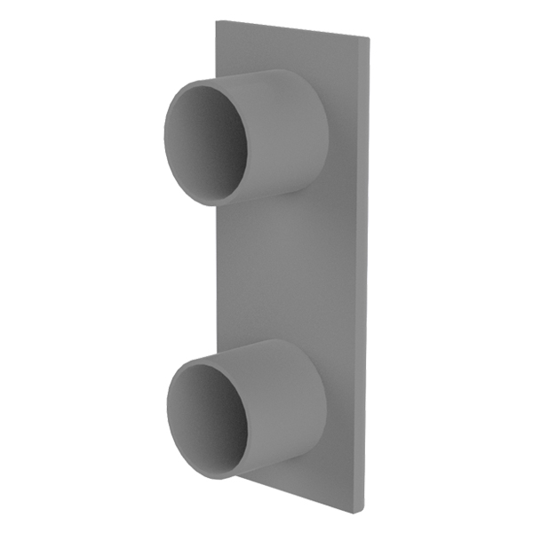 Tappo chiusura grigio per profilo in alluminio 18x45 3 cave
