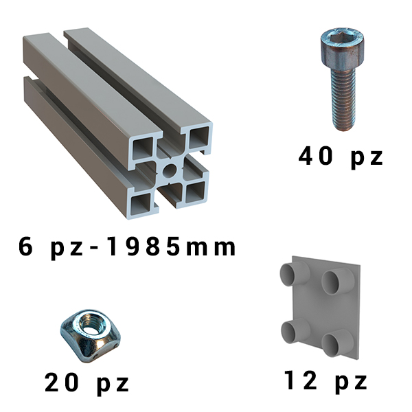 30x30-1985mm-dado-m6-tappo-vite-m6x20-kit-milper